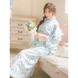 ニュアンスフラワーデザインワンピース浴衣3点セット 羽織 ワンピース | Tika | 詳細画像2