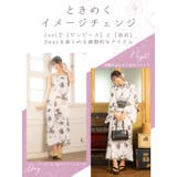 Tika 水墨画風大輪椿2WAYワンピース浴衣3点セット 浴衣(羽織) | Tika | 詳細画像3