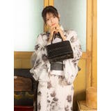Tika 水墨画風大輪椿2WAYワンピース浴衣3点セット 浴衣(羽織) | Tika | 詳細画像6