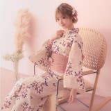 クリーム地×くすみチェリーブロッサム浴衣3点セット 浴衣セット レディース浴衣 | Tika | 詳細画像1
