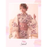 クリーム地×くすみチェリーブロッサム浴衣3点セット 浴衣セット レディース浴衣 | Tika | 詳細画像2