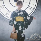 ホワイトポピーモノトーン浴衣3点セット 作り帯 下駄 | Tika | 詳細画像1