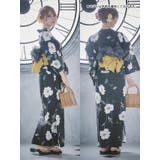 ホワイトポピーモノトーン浴衣3点セット 作り帯 下駄 | Tika | 詳細画像5