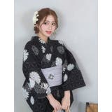 モノトーン菊柄浴衣3点セット 浴衣セット レディース浴衣 | Tika | 詳細画像3