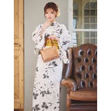 モノトーン×牡丹柄浴衣3点セット 平帯 下駄 | Tika | 詳細画像5