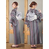 ツイード風レトロチェック浴衣3点セット 平帯 下駄 | Tika | 詳細画像8