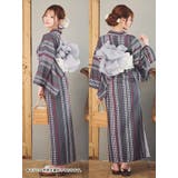 ツイード風レトロチェック浴衣3点セット 作り帯 下駄 | Tika | 詳細画像8