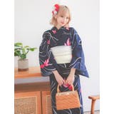 流水×金魚柄浴衣3点セット レトロ浴衣 兵児帯 | Tika | 詳細画像3