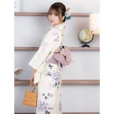 水彩ニュアンスパープル菊柄浴衣3点セット レトロ浴衣 ガーリー浴衣 | Tika | 詳細画像2 