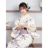 水彩ニュアンスパープル菊柄浴衣3点セット レトロ浴衣 ガーリー浴衣 | Tika | 詳細画像3 