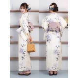 水彩ニュアンスパープル菊柄浴衣3点セット レトロ浴衣 ガーリー浴衣 | Tika | 詳細画像8 