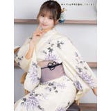 水彩ニュアンスパープル菊柄浴衣3点セット レトロ浴衣 ガーリー浴衣 | Tika | 詳細画像4