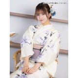 水彩ニュアンスパープル菊柄浴衣3点セット レトロ浴衣 ガーリー浴衣 | Tika | 詳細画像5