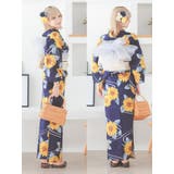 流水×向日葵柄浴衣2点セット ガーリー浴衣 レトロ浴衣 | Tika | 詳細画像8
