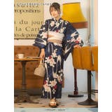 Tika 濃紺×大輪椿レトロモダン浴衣2点セット 浴衣 | Tika | 詳細画像7 
