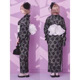 モノトーンフラワー総レース浴衣3点セット 浴衣セット