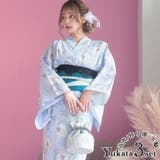 ニュアンス牡丹爽やかカラー浴衣3点セット 作り帯 下駄 | Tika | 詳細画像1