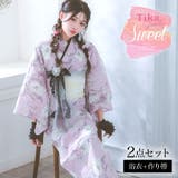 Tika ニュアンスピンク×大花模様浴衣2点セット 浴衣 | Tika | 詳細画像1 