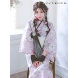 Tika ニュアンスピンク×大花模様浴衣2点セット 浴衣 | Tika | 詳細画像4 
