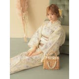 ニュアンス牡丹フレッシュカラー浴衣3点セット 平帯 下駄 | Tika | 詳細画像6 