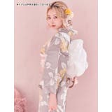 淡色大輪フラワー浴衣3点セット 作り帯 下駄 | Tika | 詳細画像4