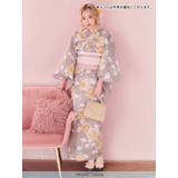淡色大輪フラワー浴衣3点セット 作り帯 下駄 | Tika | 詳細画像7