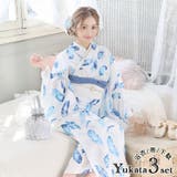 エアリーブルーフェザー柄ガーリー浴衣3点セット 浴衣セット レディース浴衣 | Tika | 詳細画像1