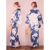 青地×ニュアンスフラワー浴衣3点セット 浴衣セット レディース浴衣 | Tika | 詳細画像9