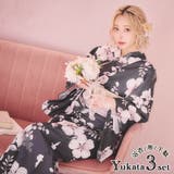 モノトーンニュアンスフラワー浴衣3点セット 浴衣セット レディース浴衣 | Tika | 詳細画像1