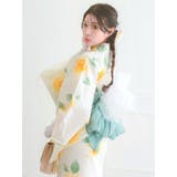 グラデーション向日葵柄浴衣3点セット ガーリー浴衣 sweet浴衣 | Tika | 詳細画像4