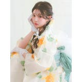 グラデーション向日葵柄浴衣3点セット ガーリー浴衣 sweet浴衣 | Tika | 詳細画像5