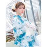 ブルーフラワー柄浴衣3点セット ガーリー浴衣 sweet浴衣 | Tika | 詳細画像2