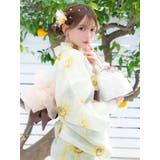 水彩×大輪向日葵柄浴衣3点セット ガーリー浴衣 sweet浴衣 | Tika | 詳細画像5