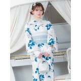 水彩×線画フラワー柄浴衣2点セット ガーリー浴衣 sweet浴衣 | Tika | 詳細画像3