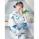 水彩×線画フラワー柄浴衣2点セット ガーリー浴衣 sweet浴衣 | Tika | 詳細画像4