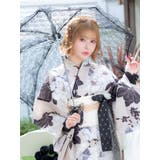 モノトーン牡丹柄浴衣2点セット レトロ浴衣 ガーリー浴衣 | Tika | 詳細画像6