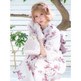 大輪牡丹柄浴衣3点セット ガーリー浴衣 sweet浴衣 | Tika | 詳細画像2