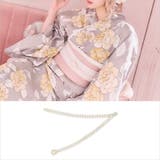 ラウンドポイント総パールデザイン飾り帯紐 浴衣小物 浴衣帯紐 | Tika | 詳細画像1