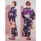 Tika ブラック×パープル菖蒲浴衣2点セット 浴衣 | Tika | 詳細画像8 
