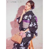 モノトーン×菖蒲粋浴衣3点セット 作り帯 下駄 | Tika | 詳細画像6