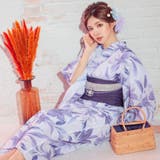 清涼カラー水彩百合柄浴衣3点セット 浴衣セット レディース浴衣 | Tika | 詳細画像1