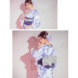 清涼カラー水彩百合柄浴衣3点セット 浴衣セット レディース浴衣 | Tika | 詳細画像3