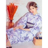 清涼カラー水彩百合柄浴衣3点セット 浴衣セット レディース浴衣 | Tika | 詳細画像4