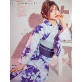 清涼カラー水彩百合柄浴衣3点セット 作り帯 下駄 | Tika | 詳細画像6 