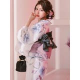 水彩タッチフラワー浴衣3点セット 平帯 下駄 | Tika | 詳細画像3 