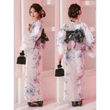 水彩タッチフラワー浴衣3点セット 平帯 下駄 | Tika | 詳細画像8 