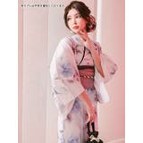 水彩タッチフラワー浴衣3点セット 作り帯 下駄 | Tika | 詳細画像2