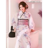 水彩タッチフラワー浴衣3点セット 作り帯 下駄 | Tika | 詳細画像4