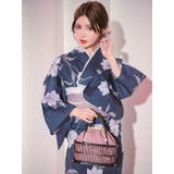 水彩タッチ大輪百合柄浴衣3点セット 平帯 下駄 | Tika | 詳細画像2