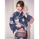 水彩タッチ大輪百合柄浴衣3点セット 作り帯 下駄 | Tika | 詳細画像3